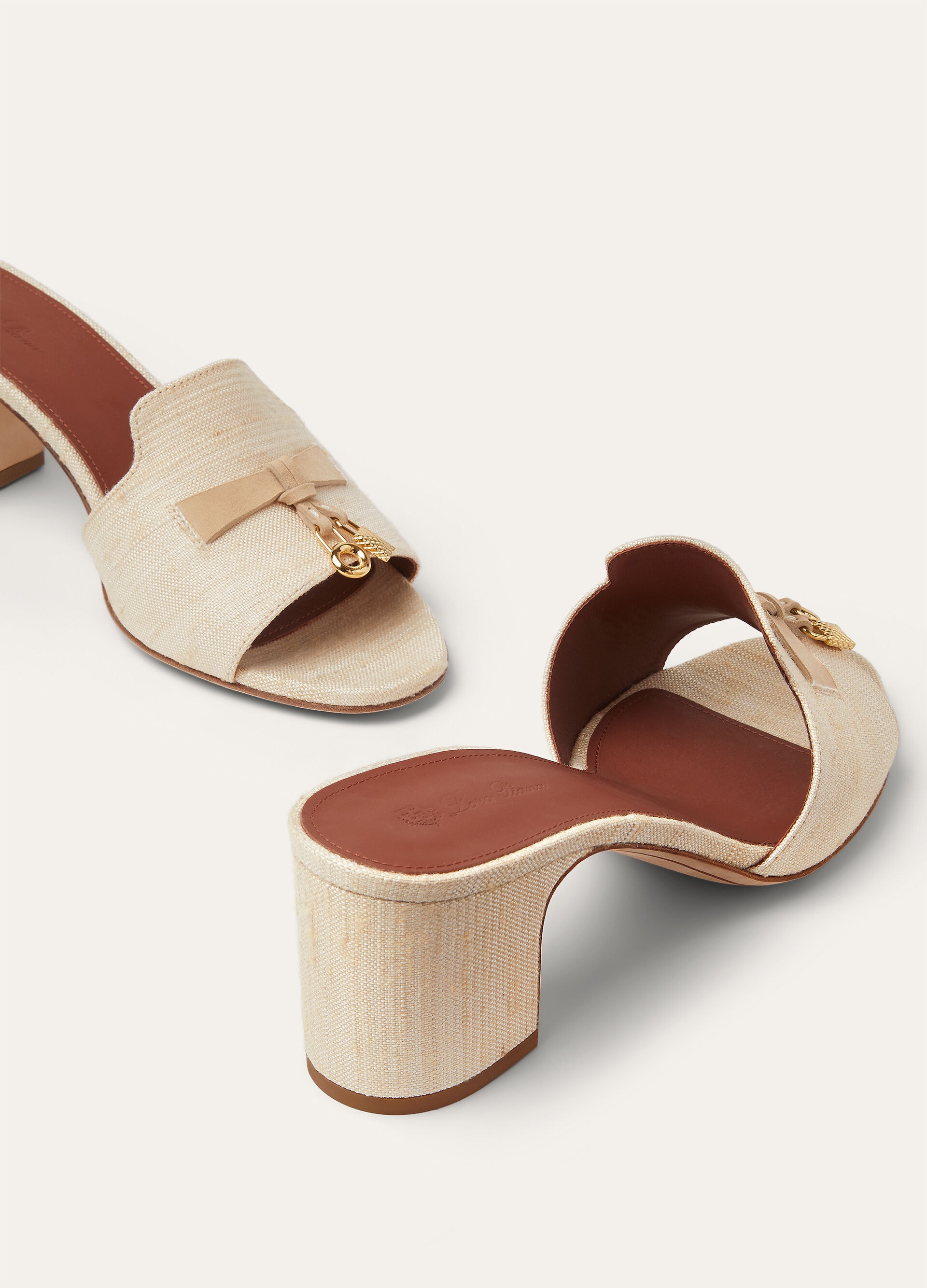 SUMMER CHARMS HEELED MULE T55 NEW TUSSAH