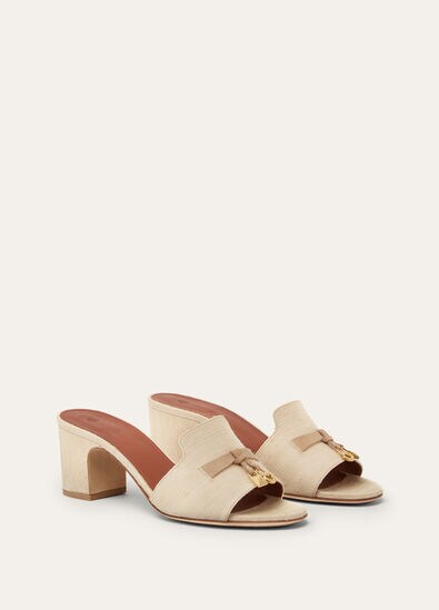 SUMMER CHARMS HEELED MULE T55 NEW TUSSAH