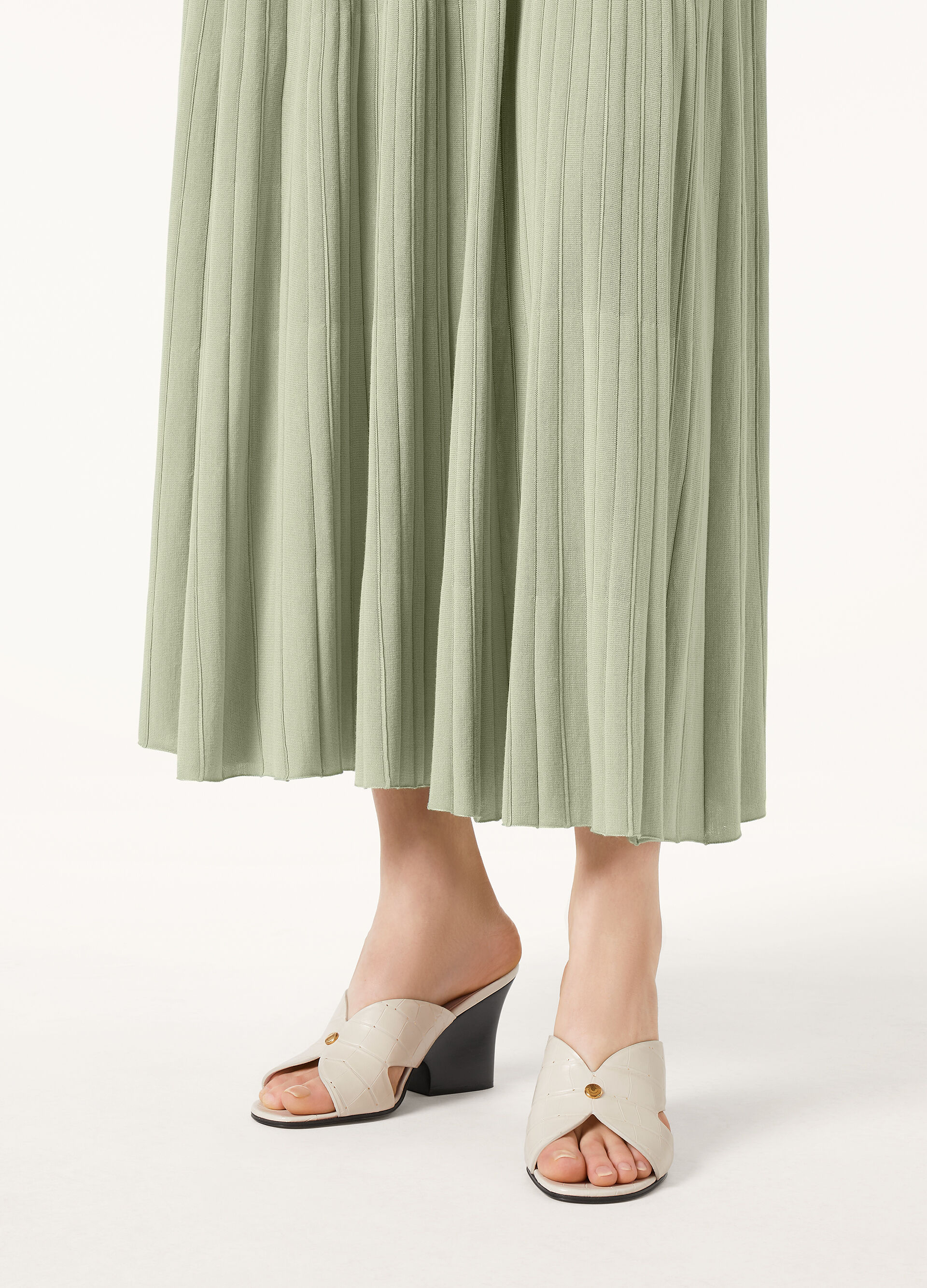 VERA HEELED MULE H80 ALLIGAT. SAFARI