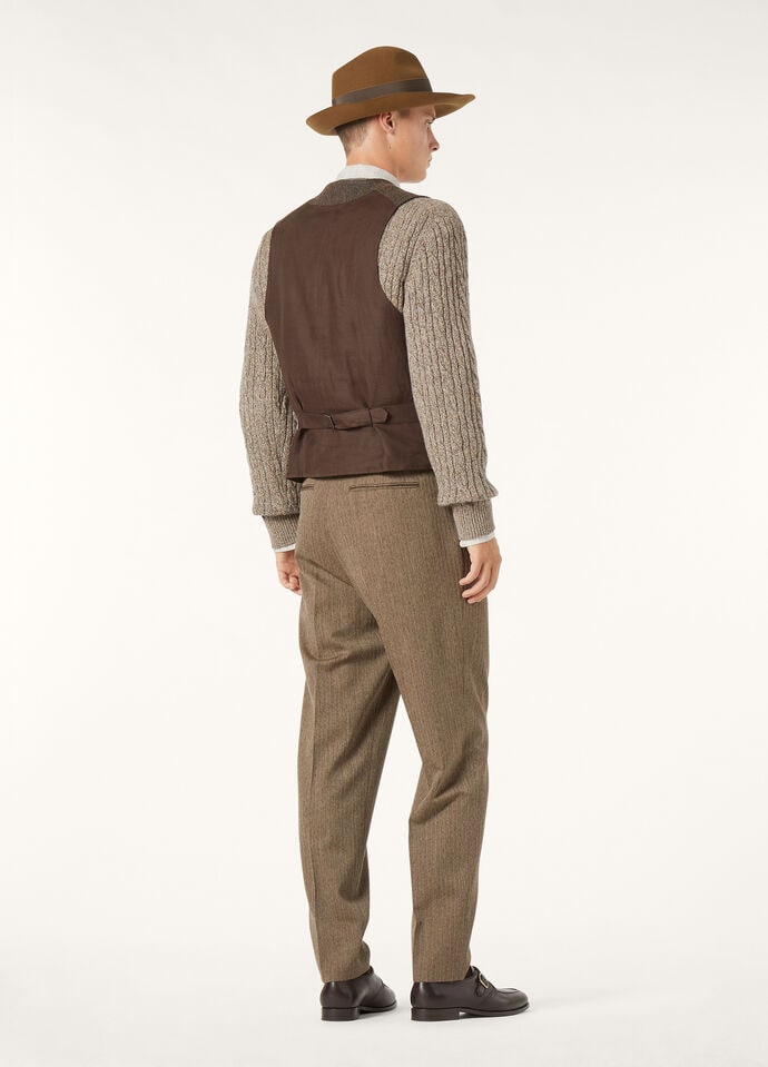 DRAYTON VEST LINEN WISH CANVAS RAIN_FAP4215_F6N6_4