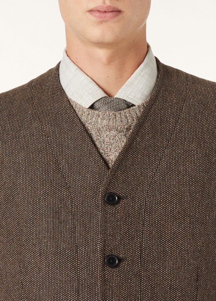 DRAYTON VEST LINEN WISH CANVAS RAIN_FAP4215_F6N6_2