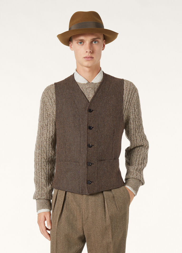 DRAYTON VEST LINEN WISH CANVAS RAIN_FAP4215_F6N6_3