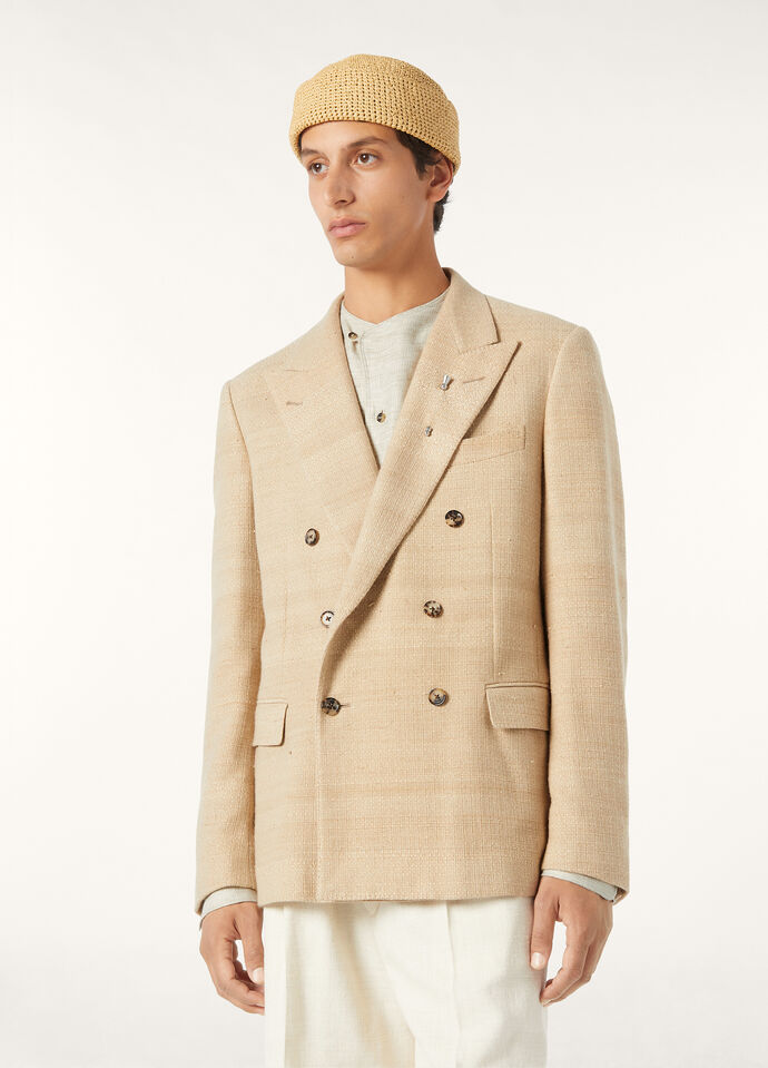 MILANO PEAK DB JACKET LOTUS FLOWER CASH SILK_FAP4228_A0JY_3