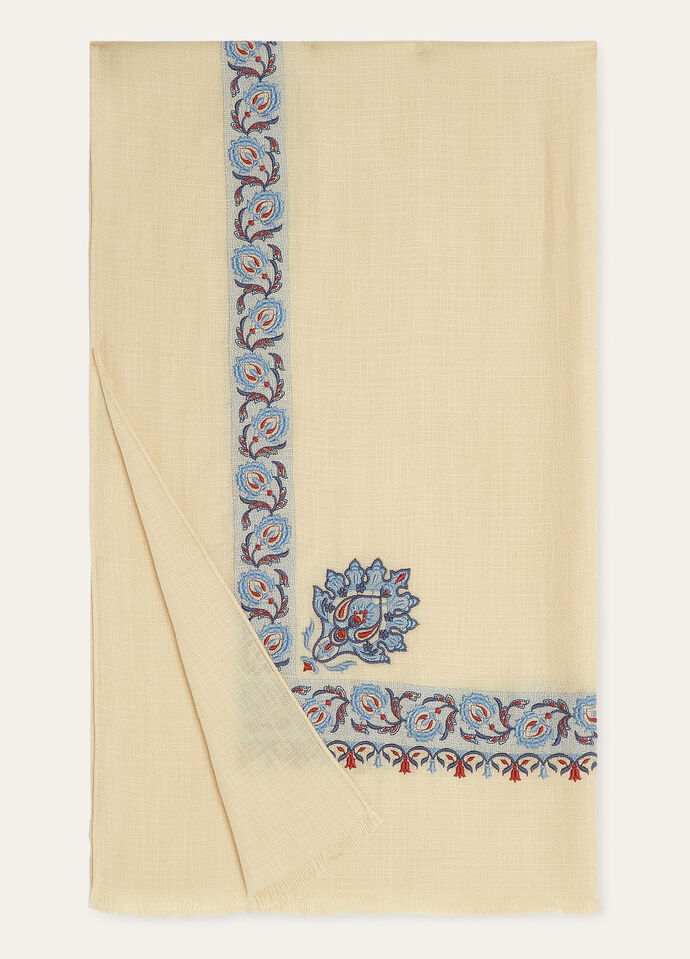 FLOWER ECHOES EMBROIDERY STOLE CASH SILK_FAP4243_F6UZ_NR_2