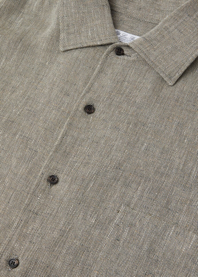ANDRE' SHIRT SUMMER LINEN CREPE HERRINGBONE_FAP4340_F6M9_3
