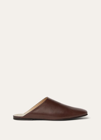 ALBA FLAT MULE WAXED LAMBSKIN