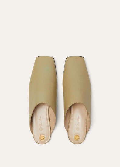 ALBA FLAT MULE WAXED LAMBSKIN