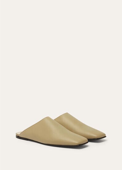 ALBA FLAT MULE WAXED LAMBSKIN