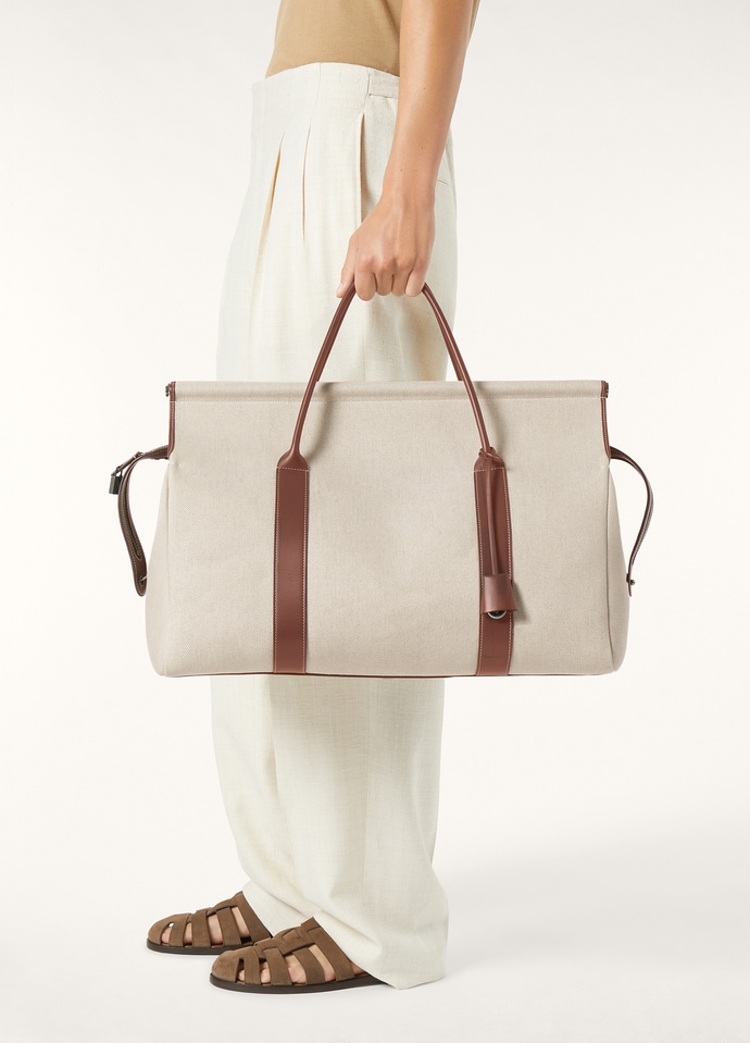 LOOM WEEKENDER L42 NAT.CANVAS ROUNDED LEATHER_FAP4438_B5FI_NR_1