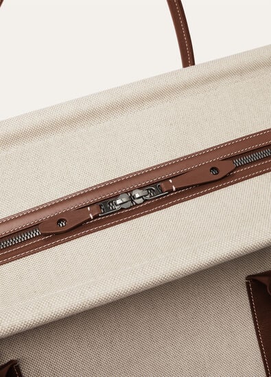 LOOM WEEKENDER L42 NAT.CANVAS ROUNDED LEATHER