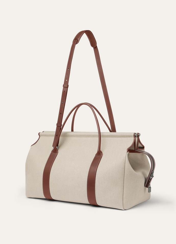 LOOM WEEKENDER L42 NAT.CANVAS ROUNDED LEATHER_FAP4438_B5FI_NR_3