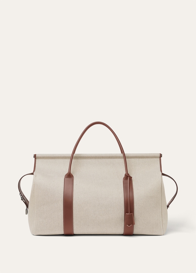LOOM WEEKENDER L42 NAT.CANVAS ROUNDED LEATHER_FAP4438_B5FI_NR_2