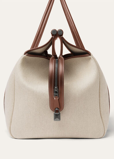 LOOM WEEKENDER L42 NAT.CANVAS ROUNDED LEATHER