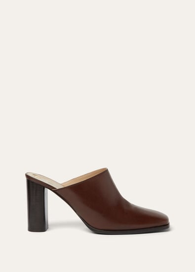 ALBA HEELED MULE H85 WAXED LAMBSKIN