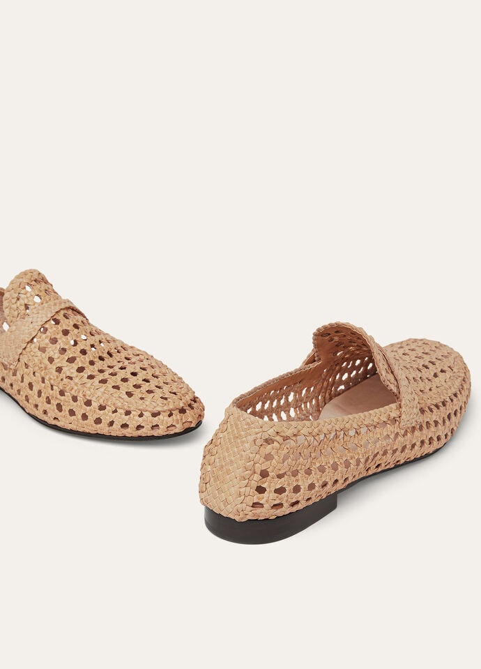 LOROPIANA レオンロファ FAP4464 A0C7 Leon Loafer Goatskin Natural Light Camel | Loro Piana CC
