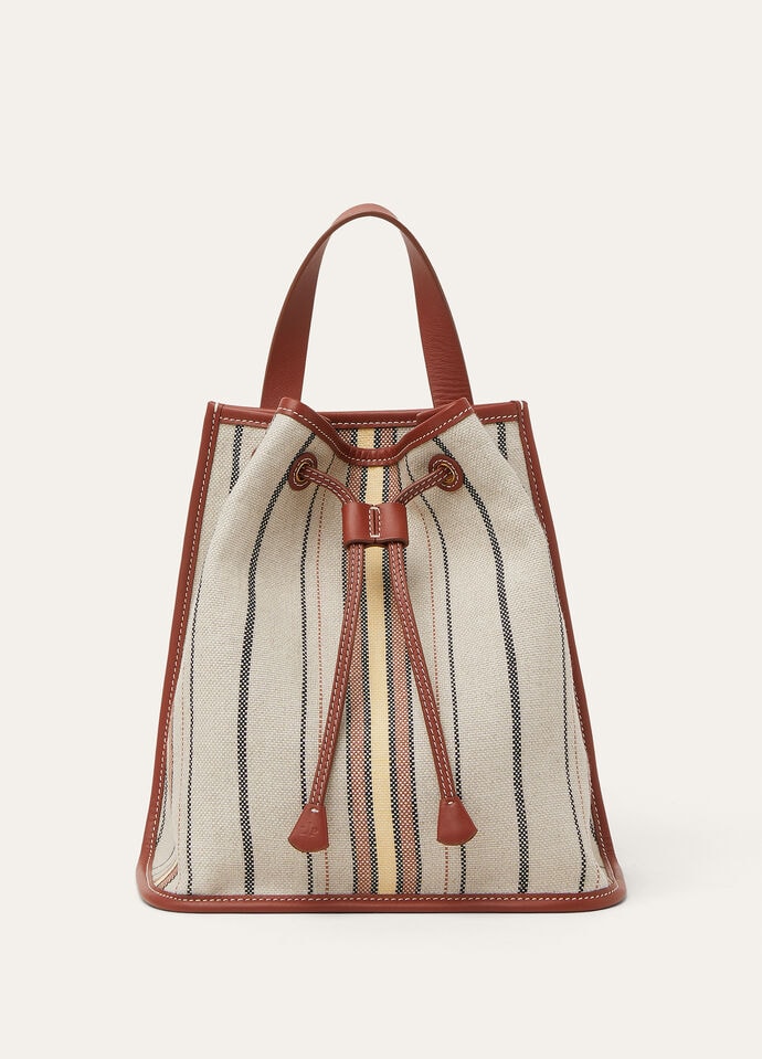 LAGUNA BACKPACK MINI SUITCASE STRIPES/RNDED LEATH_FAP4572_F6XA_NR_1