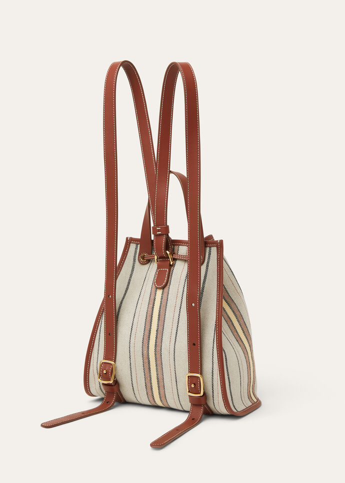 LAGUNA BACKPACK MINI SUITCASE STRIPES/RNDED LEATH_FAP4572_F6XA_NR_2