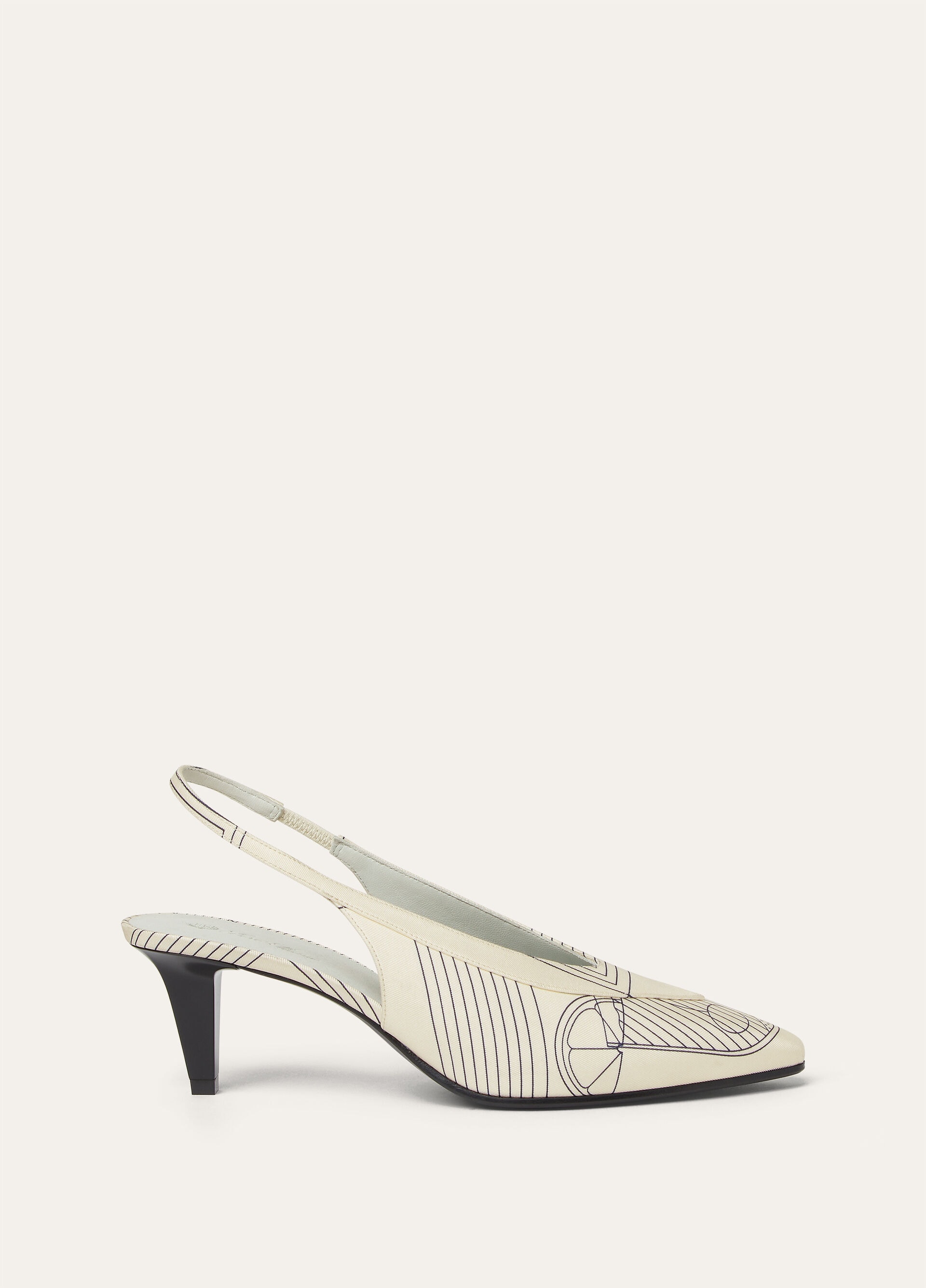 REBECCA DOUBLE SLINGBACK PUMP T55 APERITIVO TWILL