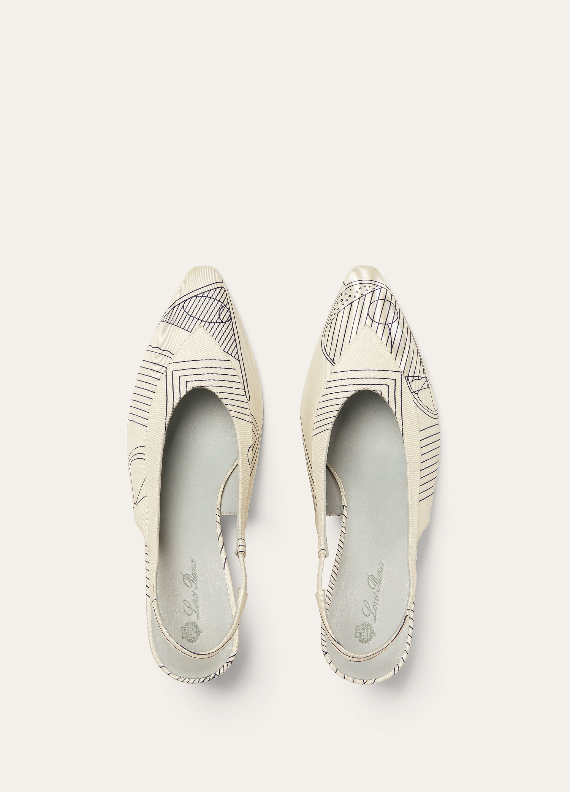 REBECCA DOUBLE SLINGBACK PUMP T55 APERITIVO TWILL