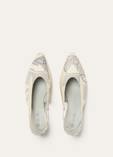 REBECCA DOUBLE SLINGBACK PUMP T55 APERITIVO TWILL