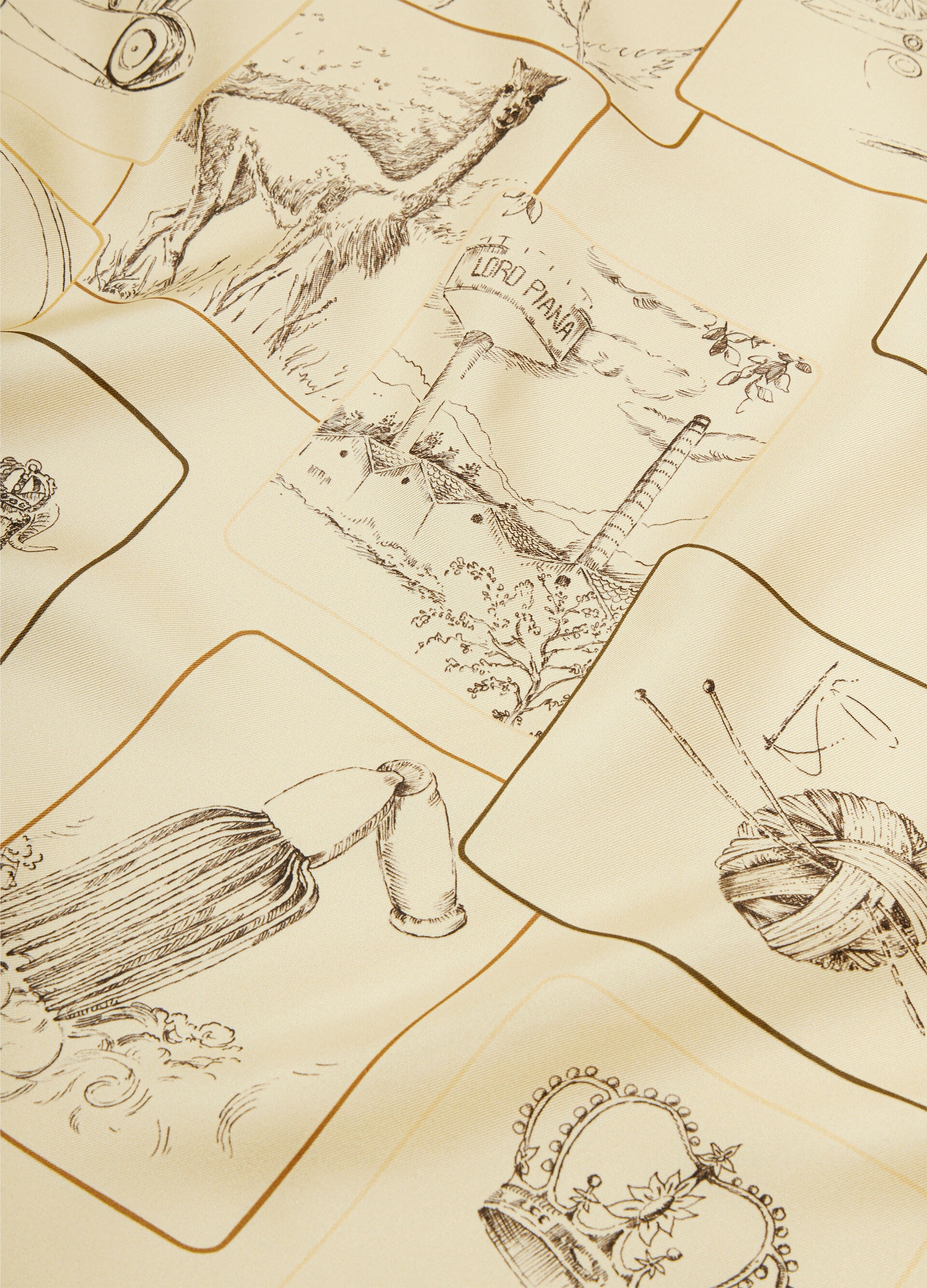 LORO PIANA HERITAGE FOULARD 60 SILK TWILL