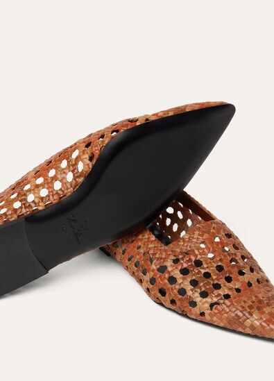 AYAME BALLERINA WOVEN LEATHER MULTICOLOUR