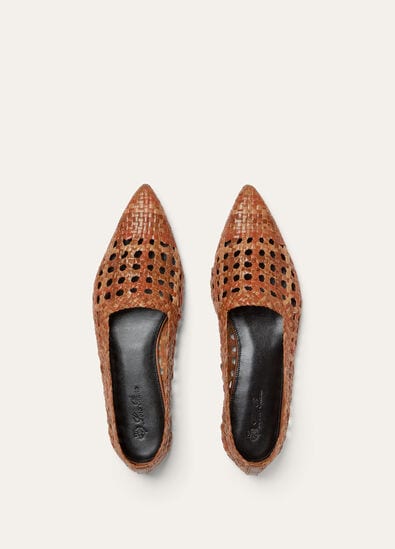 AYAME BALLERINA WOVEN LEATHER MULTICOLOUR