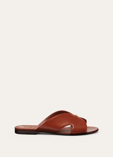 VERA FLAT MULE GLAZED CALF