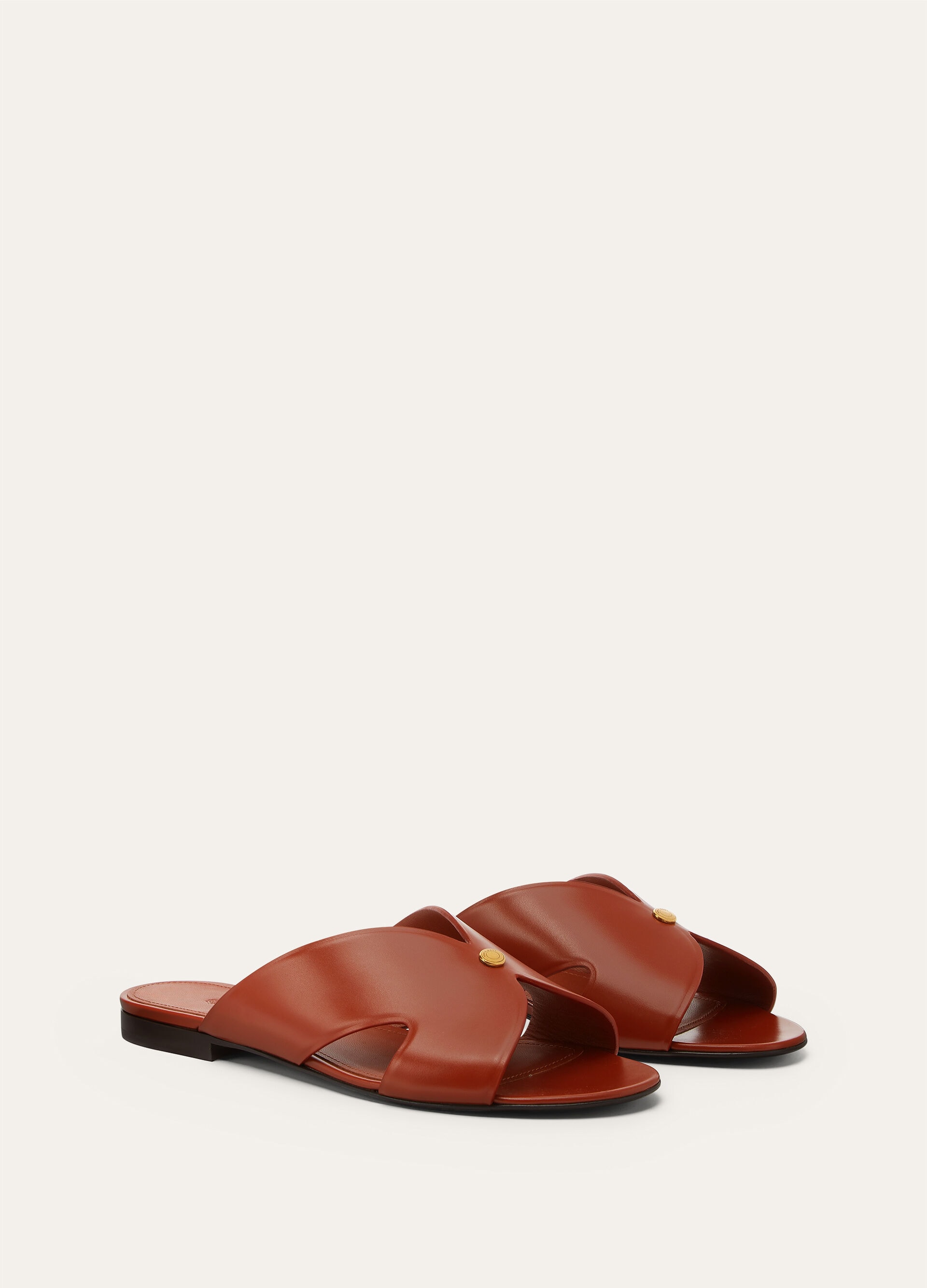 VERA FLAT MULE GLAZED CALF