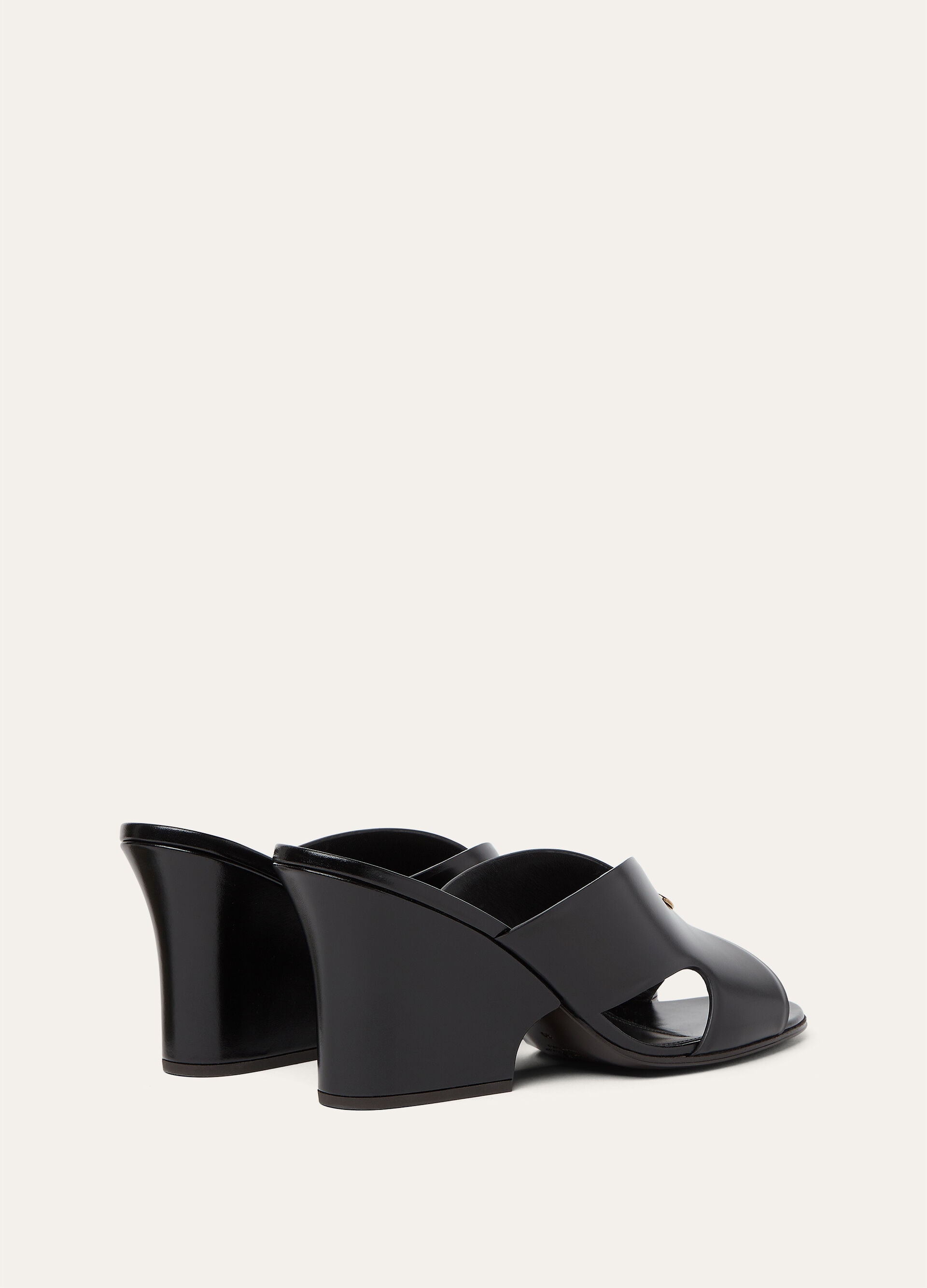 VERA HEELED MULE H80 GLAZED CALF