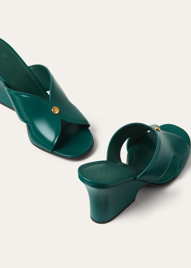VERA HEELED MULE H80 GLAZED CALF