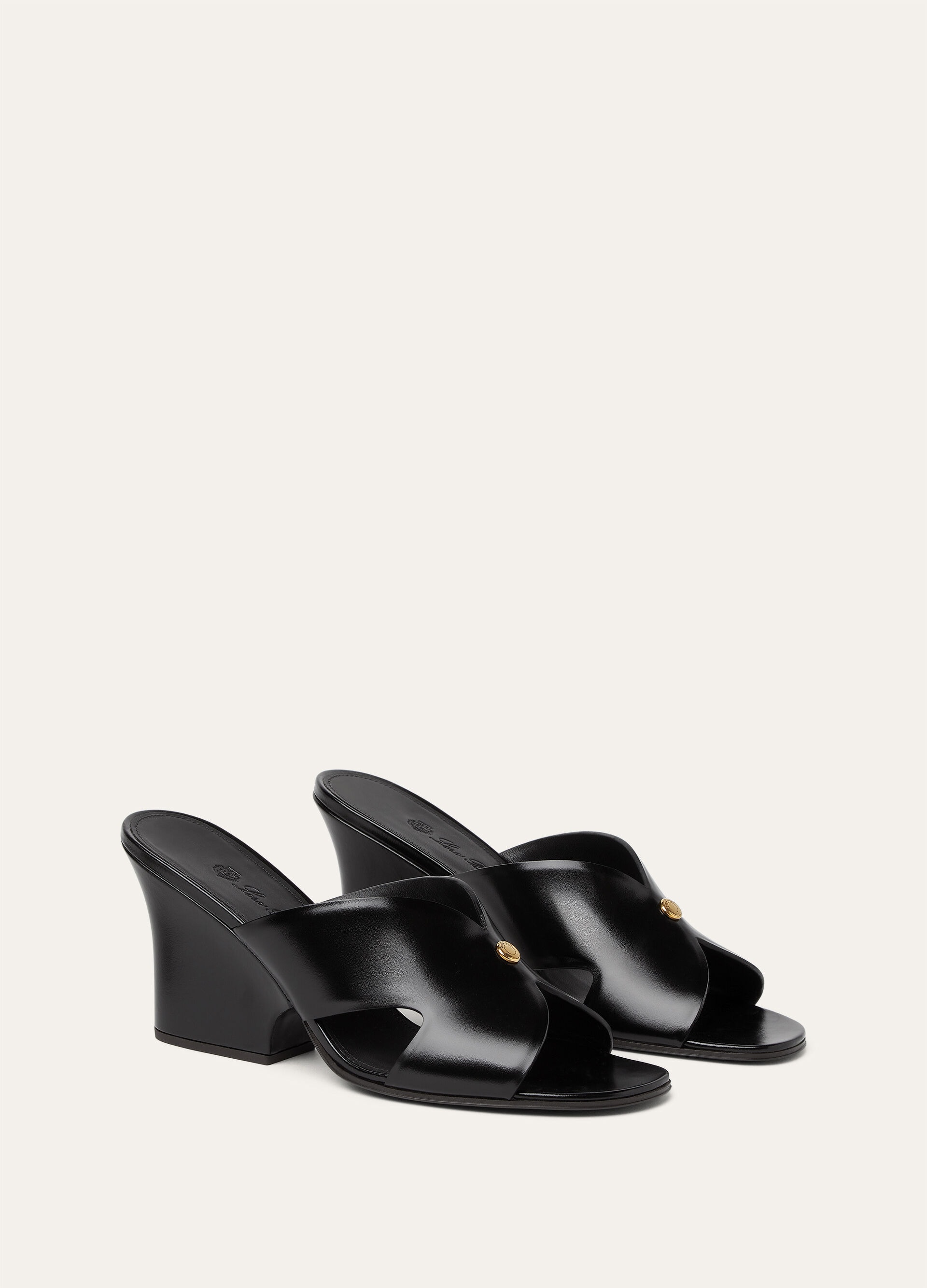 VERA HEELED MULE H80 GLAZED CALF