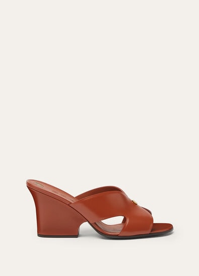 VERA HEELED MULE H80 GLAZED CALF