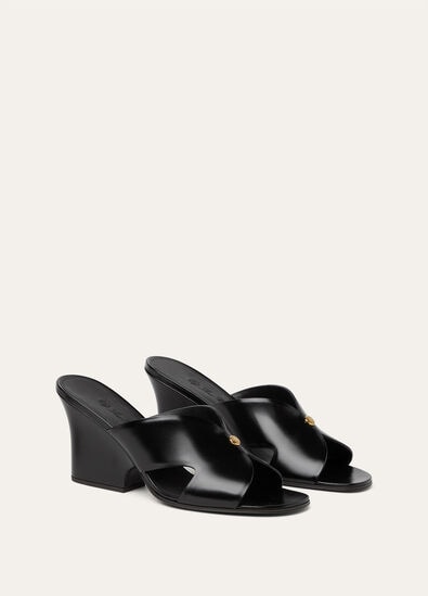 VERA HEELED MULE H80 GLAZED CALF