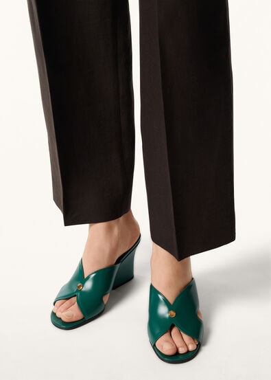 VERA HEELED MULE H80 GLAZED CALF