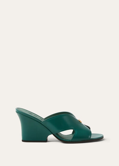 VERA HEELED MULE H80 GLAZED CALF