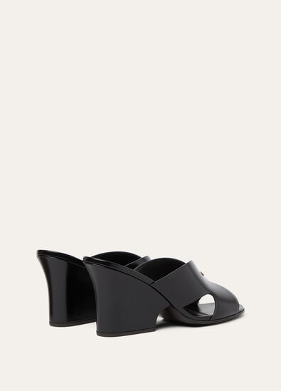 VERA HEELED MULE H80 GLAZED CALF