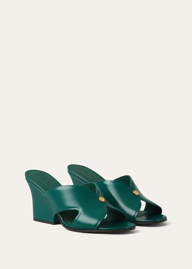 VERA HEELED MULE H80 GLAZED CALF