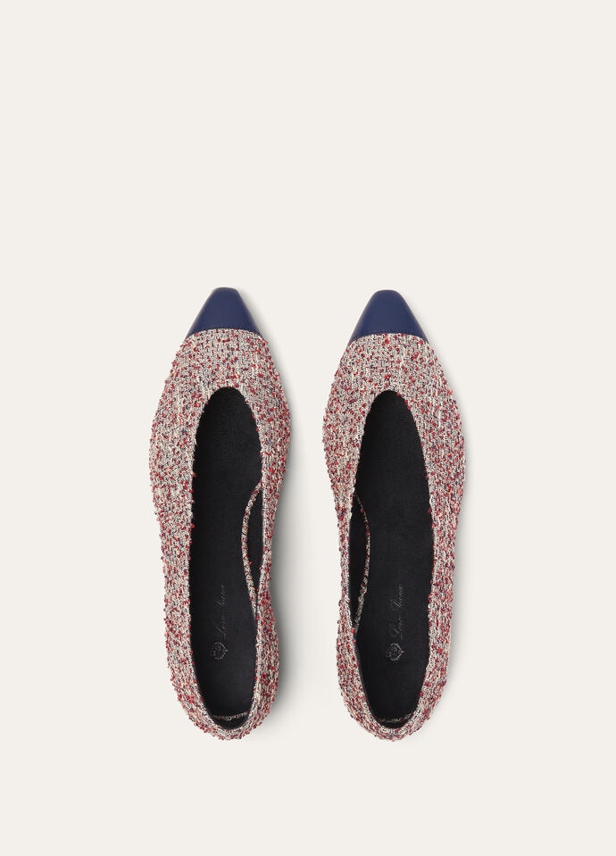 Rebecca Cap Toe Ballet Flat Hemp, Linen, Cotton Rosehip/Milk