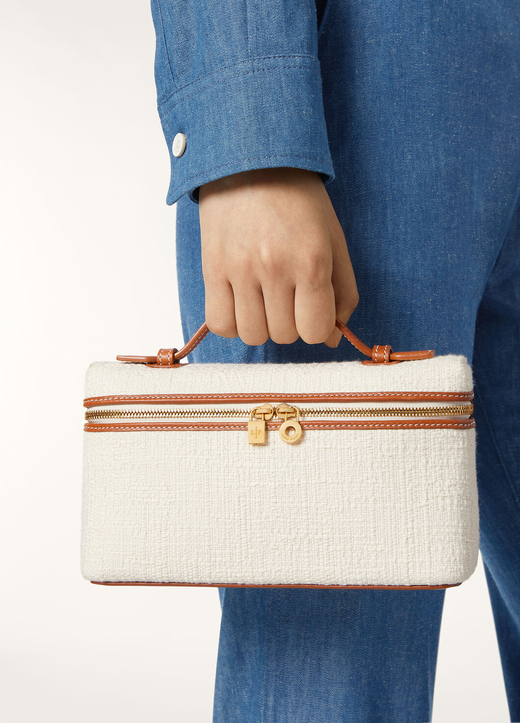 EXTRA POCKET L19 BASKET COTTON/ROUNDED LEATHER