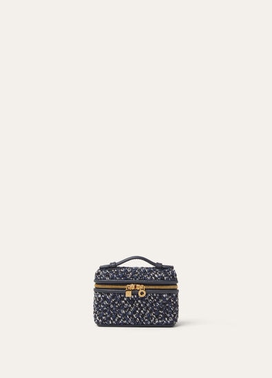 EXTRA POCKET CHARM MIDNIGHT TWEED/ROUNDED LEATHER