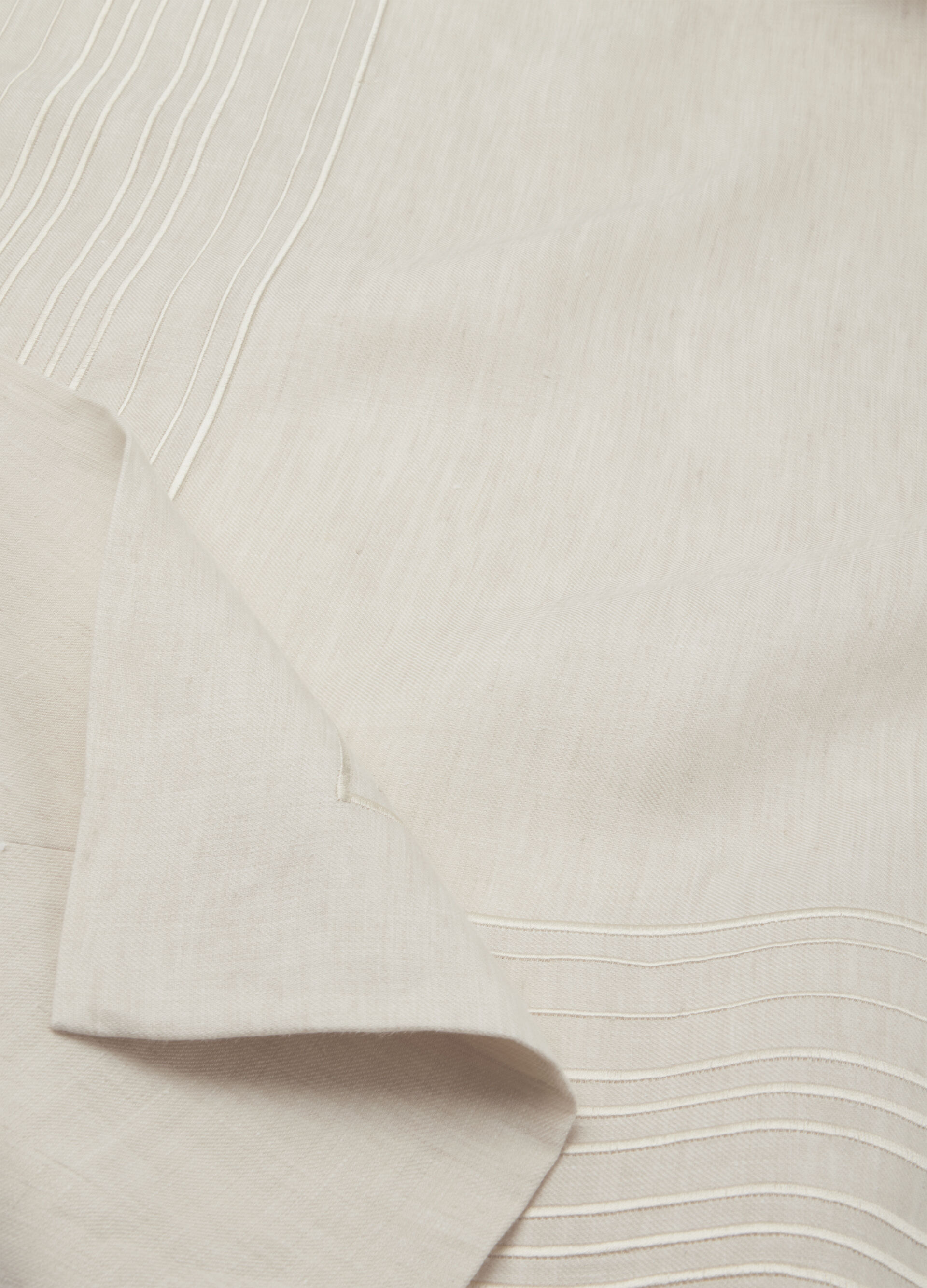 EMBROIDERED SUITCASE STRIPE TABLECLOTH 6 PAX