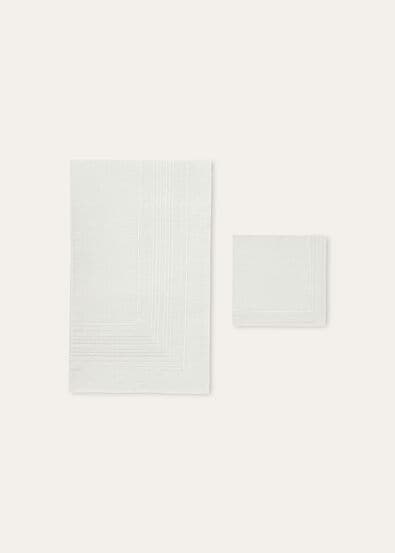 EMBROIDERED SUITCASE STRIPE TABLECLOTH 6 PAX