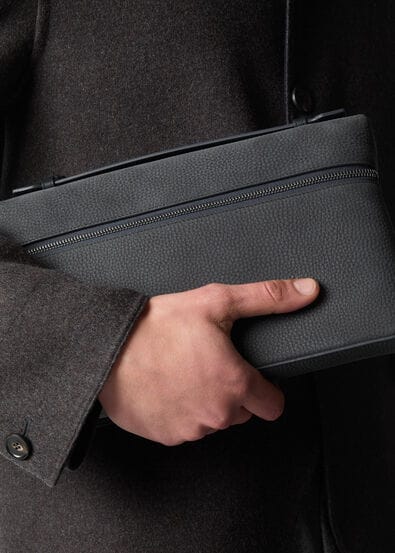 EXTRA POUCH L29 GRAINED NUBUCK/ROUNDED LEATHER
