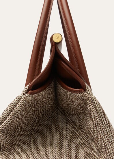 LOOM L32 SILK LINEN CHEVRON/ROUNDED LEATHER