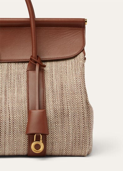 LOOM L32 SILK LINEN CHEVRON/ROUNDED LEATHER
