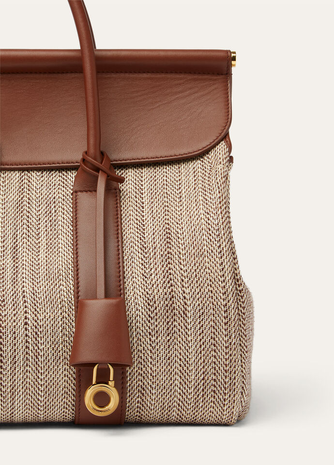 LOOM L32 SILK LINEN CHEVRON/ROUNDED LEATHER_FAP4803_F6WF_NR_6