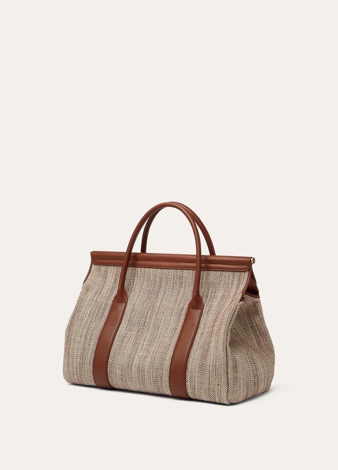 LOOM L32 SILK LINEN CHEVRON/ROUNDED LEATHER_FAP4803_F6WF_NR_3