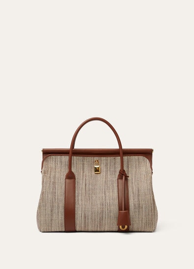 LOOM L32 SILK LINEN CHEVRON/ROUNDED LEATHER