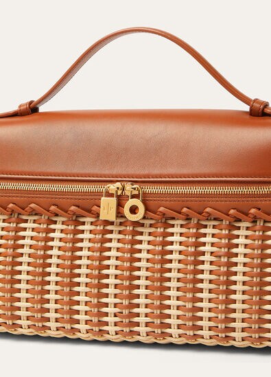 EXTRA POCKET L27 BRAIDED WICKER/ROUNDED LEATHER
